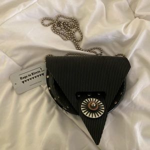 Gloria Gerber Textured Rubber, Ball Chain Crossbody. Handcrafted in Akron, Ohio